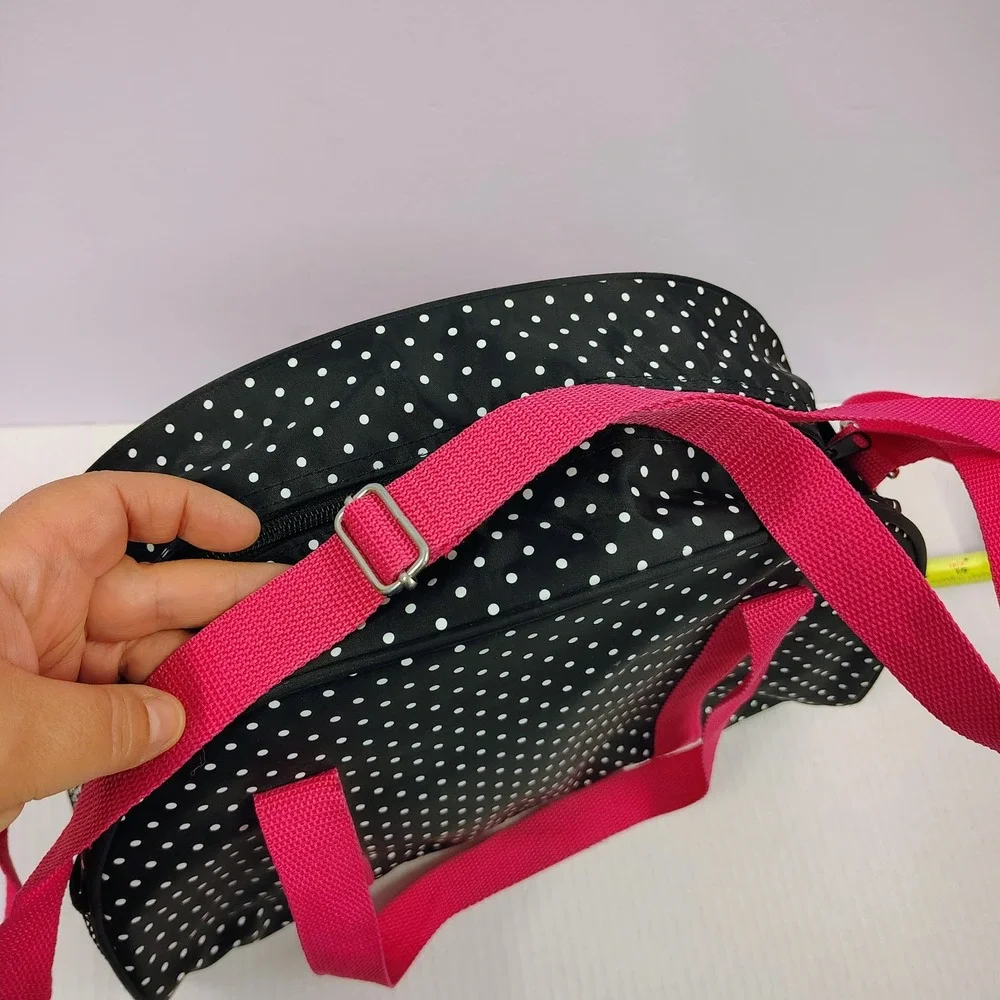 American Ballet Theatre ABT Spotlights Dance Duffle Bag Polka Dot Pink Black